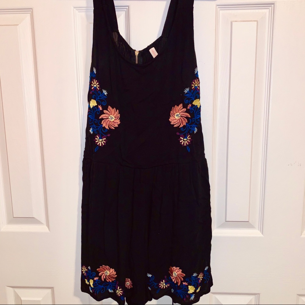 Floral Embroidered Romper
